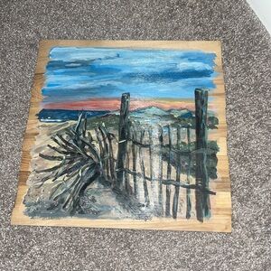 Coastal Landscape Wooden Art Piece